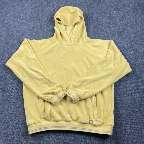 Horny Toad Tops - HORNY TOAD Yellow Fleece Hooded Sweatshirt size: Medium